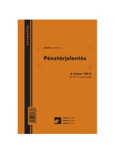   Pátria Nyomtatvány Pénztárjelentés 25x2+2 lapos tömb A/5 álló
