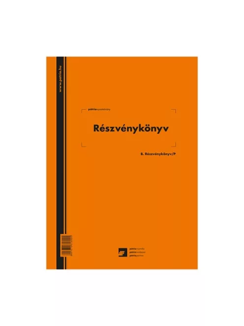 Pátria Nyomtatvány Részvénykönyv A/4 álló