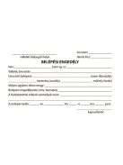 Pátria Nyomtatvány Belépési engedély 50x2 lapos tömb 250x350 mm vegykezelt