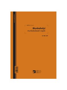   Pátria Nyomtatvány Munkahelyi munkabaleseti napló 24 lapos füzet A/4 álló