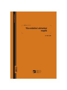   Pátria Nyomtatvány Tűzvédelmi oktatási napló 24 lapos füzet A/4 álló