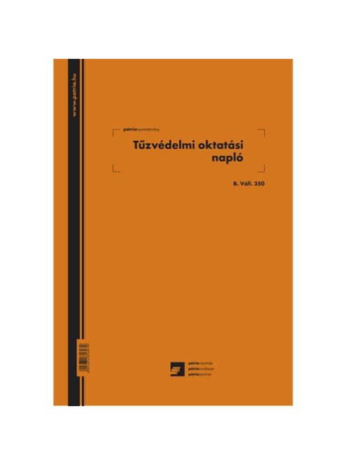 Pátria Nyomtatvány Tűzvédelmi oktatási napló 24 lapos füzet A/4 álló