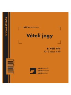   Pátria Nyomtatvány Vételi jegy 50x2 lapos tömb 140x140 mm