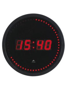   ALBA Falióra, LED kijelzős, 30 cm, ALBA "Horled", fekete