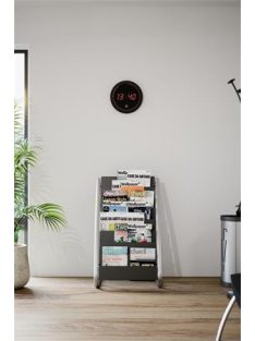   ALBA Falióra, LED kijelzős, 30 cm, ALBA "Horled", fekete