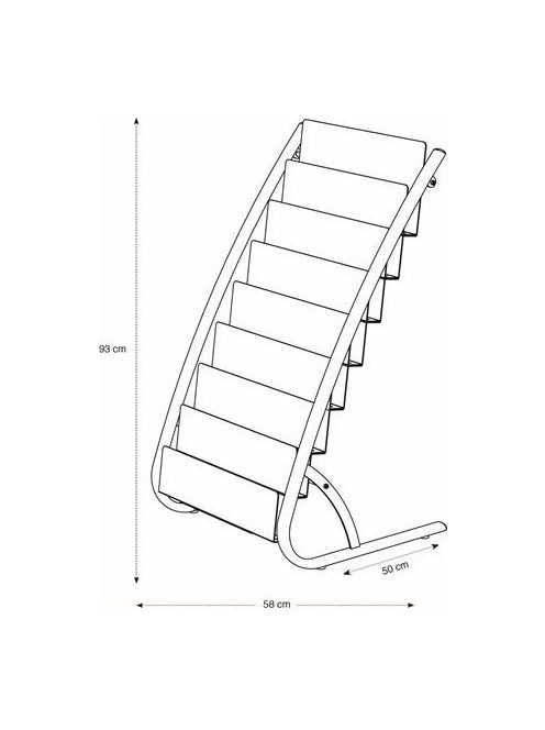 ALBA Katalógustartó, 8x2 rekeszes, ALBA, fa/fehér