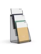 ALBA Prospektustartó, fémhálós, asztali, álló, A4, 3 rekesz, ALBA, fekete