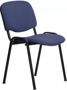   Tárgyalószék, szövetborítás, fekete fémváz, "Felicia", kék