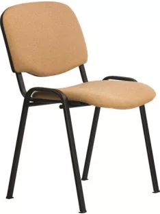   Tárgyalószék, szövetborítás, fekete fémváz, "Felicia", drapp