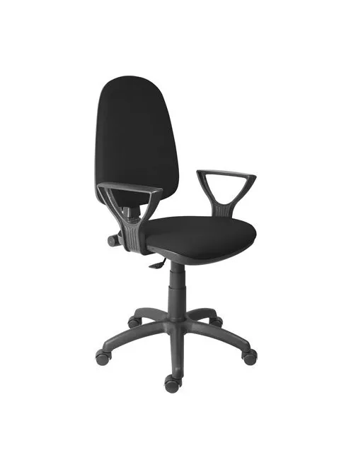 Irodai forgószék, szövetborítás, LX karfás, "Megane", fekete