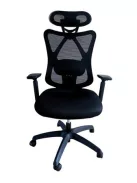 Irodai forgószék, szövetborítás, állítható dőlésszögű fejtámla, "Cope HU", fekete