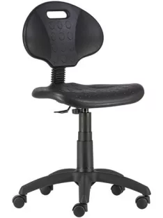   Munkaszék, gázliftes, háttámlás, műanyag ülőfelület és támla, "1290", fekete