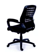 MAYAH Irodai szék, karfás, fekete szövetborítás, hálós háttámla, fekete lábkereszt, MAYAH "Smart"