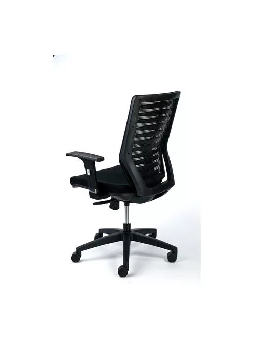 MAYAH Irodai szék, fekete szövetborítás, feszített hálós háttámla, fekete lábkereszt, MAYAH "Superstar"