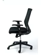 MAYAH Irodai szék, fekete szövetborítás, feszített hálós háttámla, fekete lábkereszt, MAYAH "Superstar"