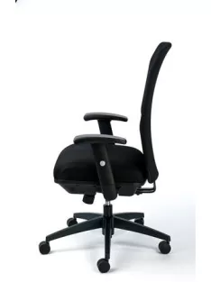   MAYAH Irodai szék, karfás, fekete szövetborítás, feszített hálós háttámla,fekete lábkereszt, MAYAH "Jumpy"