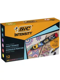   BIC Dekormarker készlet, 1,5 - 2,3 mm, BIC "Paint marker", 12 különböző élénk szín