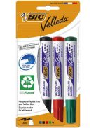 BIC Flipchart- és táblamarker készlet, 1,4 mm, kúpos, BIC" Velleda ecolutions", 4 különböző szín
