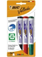 BIC Flipchart- és táblamarker készlet, 1,4 mm, kúpos, BIC" Velleda ecolutions", 4 különböző szín