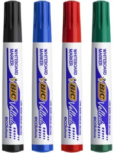   BIC Flipchart- és táblamarker készlet, 1,4 mm, kúpos, BIC" Velleda ecolutions", 4 különböző szín