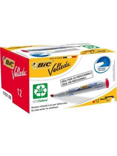   BIC Flipchart- és táblamarker, 1,1-5,6 mm, vágott, BIC "Velleda ecolutions", piros