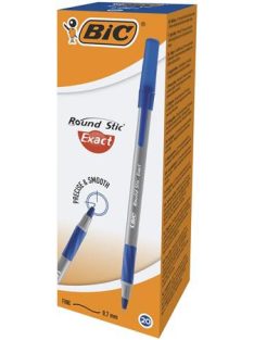   BIC Golyóstoll, 0,28 mm, kupakos, BIC "Round Stic Exact", kék