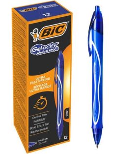   BIC Zseléstoll, 0,3 mm, nyomógombos, BIC "Gel-ocity Quick Dry", kék
