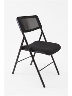   ALBA Összecsukható szék, fém és szövet, ALBA "CPDIVANO N", fekete