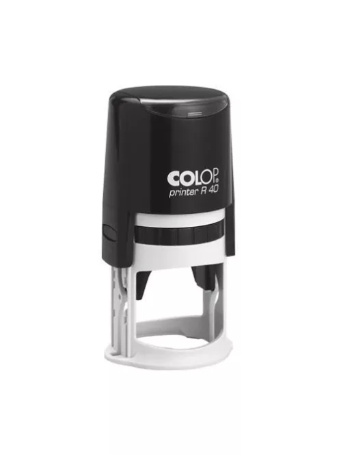 Colop Colop Szövegbélyegző Printer R 40 fekete ház lila párnával kör lenyomattal 40 mm