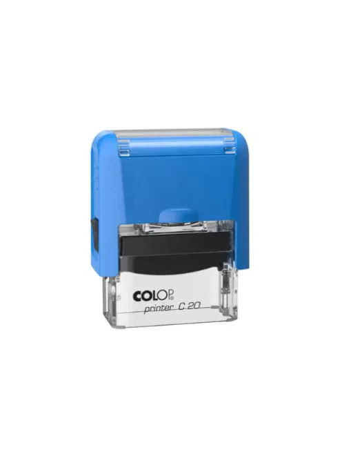 Colop Colop Szövegbélyegző Printer C20 kék átlátszó ház kék párnával 14x38 mm