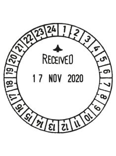 Trodat Dátum+szöveg bélyegző Trodat 46140 átm. 40 mm