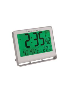   ALBA Falióra, rádióvezérlésű, LCD kijelzős, 22x20 cm, ALBA "Horlcdneo", ezüst