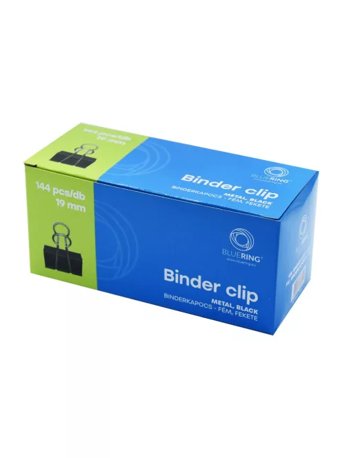 Binderkapocs 19mm, 12 db/doboz, Bluering®