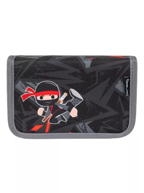 BELMIL Tolltartó, klapnis, cipzáras, BELMIL "Ninja", fekete, nindzsa