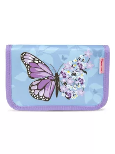   BELMIL Tolltartó, klapnis, cipzáras, BELMIL "Purple Blue Butterfly", lila, pillangó