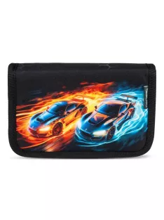   BELMIL Tolltartó, klapnis, cipzáras, BELMIL "Race it", fekete, versenyautó