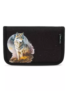   BELMIL Tolltartó, klapnis, cipzáras, BELMIL "Moonless Night", fekete, farkas