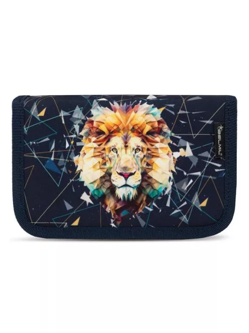 BELMIL Tolltartó, klapnis, cipzáras, BELMIL "Lion", fekete, oroszlán