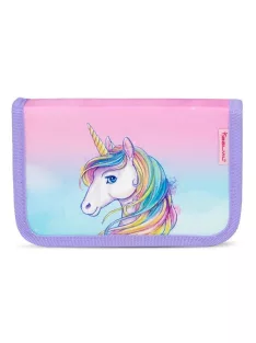   BELMIL Tolltartó, klapnis, cipzáras, BELMIL "Heart of the Rainbow", unikornis