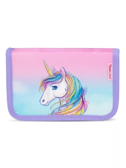 BELMIL Tolltartó, klapnis, cipzáras, BELMIL "Heart of the Rainbow", unikornis