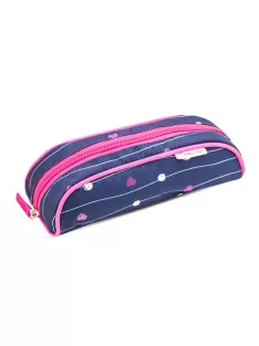   BELMIL Tolltartó, henger alakú, cippzáras, BELMIL "Simple Hearts", rózsaszín szív