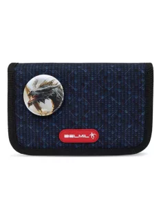   BELMIL Tolltartó, klapnis, cipzáras, BELMIL "World of Dragons", fekete, sárkányok világa