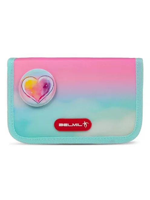 BELMIL Tolltartó, klapnis, cipzáras, BELMIL "Dreamland", rózsaszín-kék, álomország