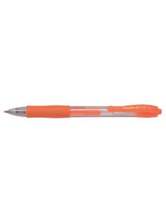   Zselés toll 0,7mm, nyomógombos Pilot G-2, írásszín neon narancs