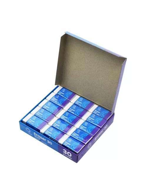 Radír 30-as fehér szögletes papír tokban Bluering®