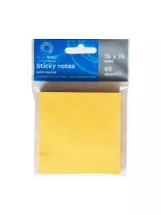   Jegyzettömb öntapadó, 76x76mm, 80lap, Bluering® , neon narancs