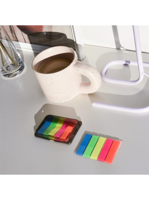 Jelölőcímke 12x50mm, 5x25lap, műanyag adagolóban Bluering®