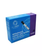 Táblamarker 3mm, mágneses, táblatörlővel multifunkciós Bluering® fekete