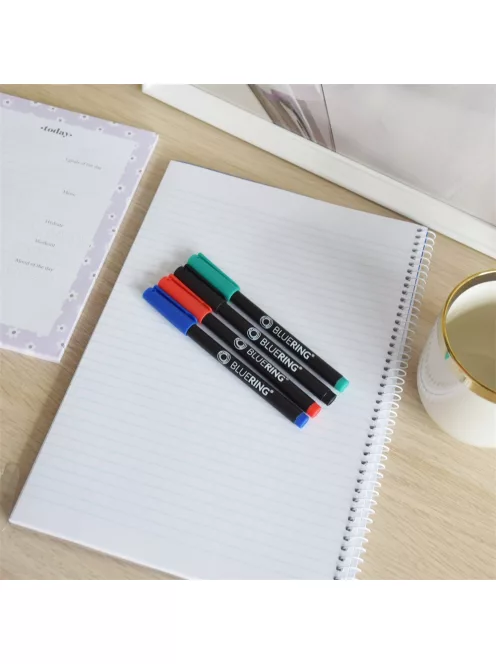 Rostirón, tűfilc alkoholos készlet, 0,4mm, OHP Bluering® S, 4 klf. szín