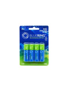   Elem tölthető akku AA ceruza HR6 2600mah 4 db/csomag, Bluering® 